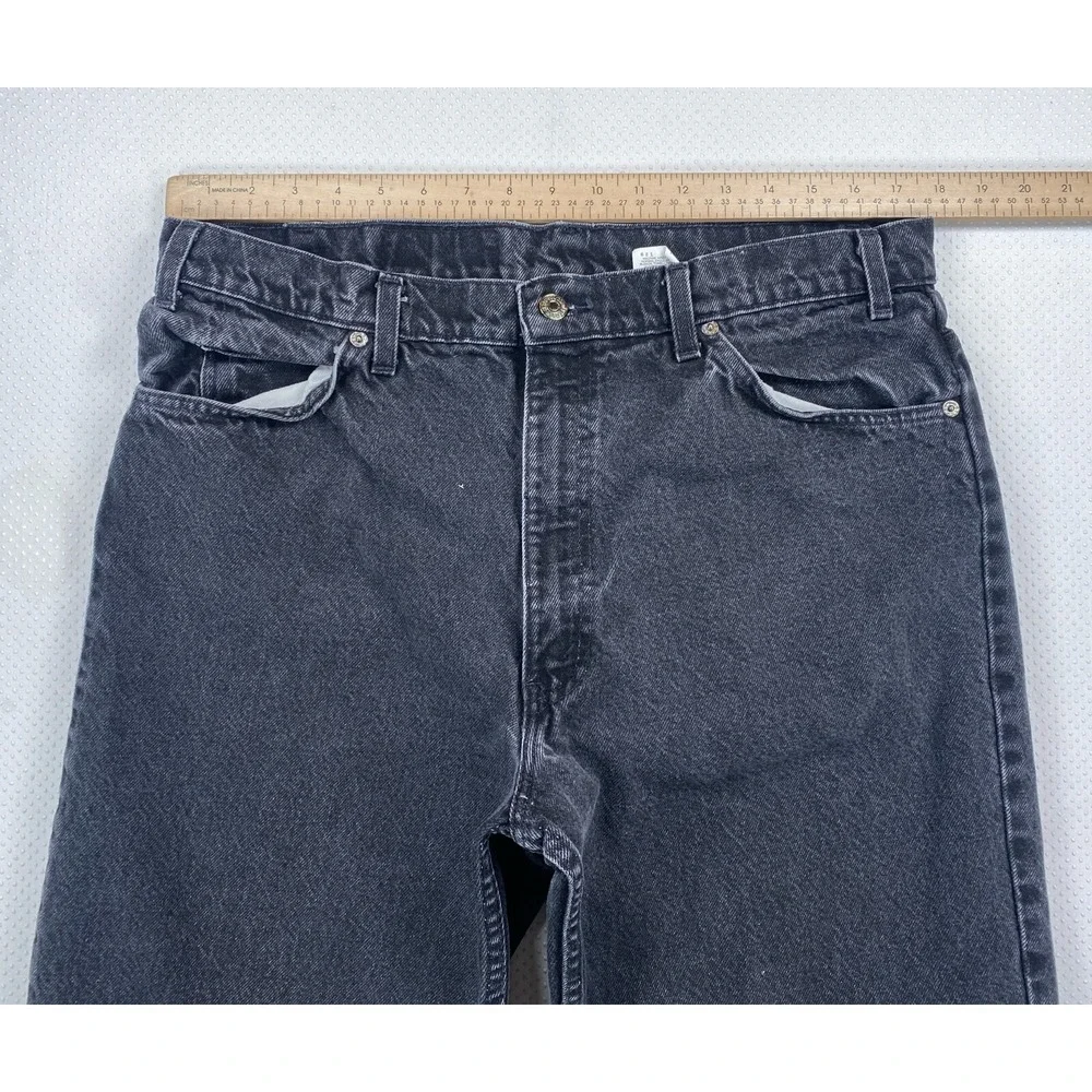 Levi's 550 Jeans Men's 38x32 (Actual‎ 36x31) Black Orange Tab Faded Vintage
